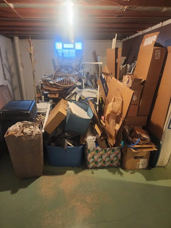 Roll-off dumpster container at job site for 6 Yard Dumpster Rental in Lower Frederick